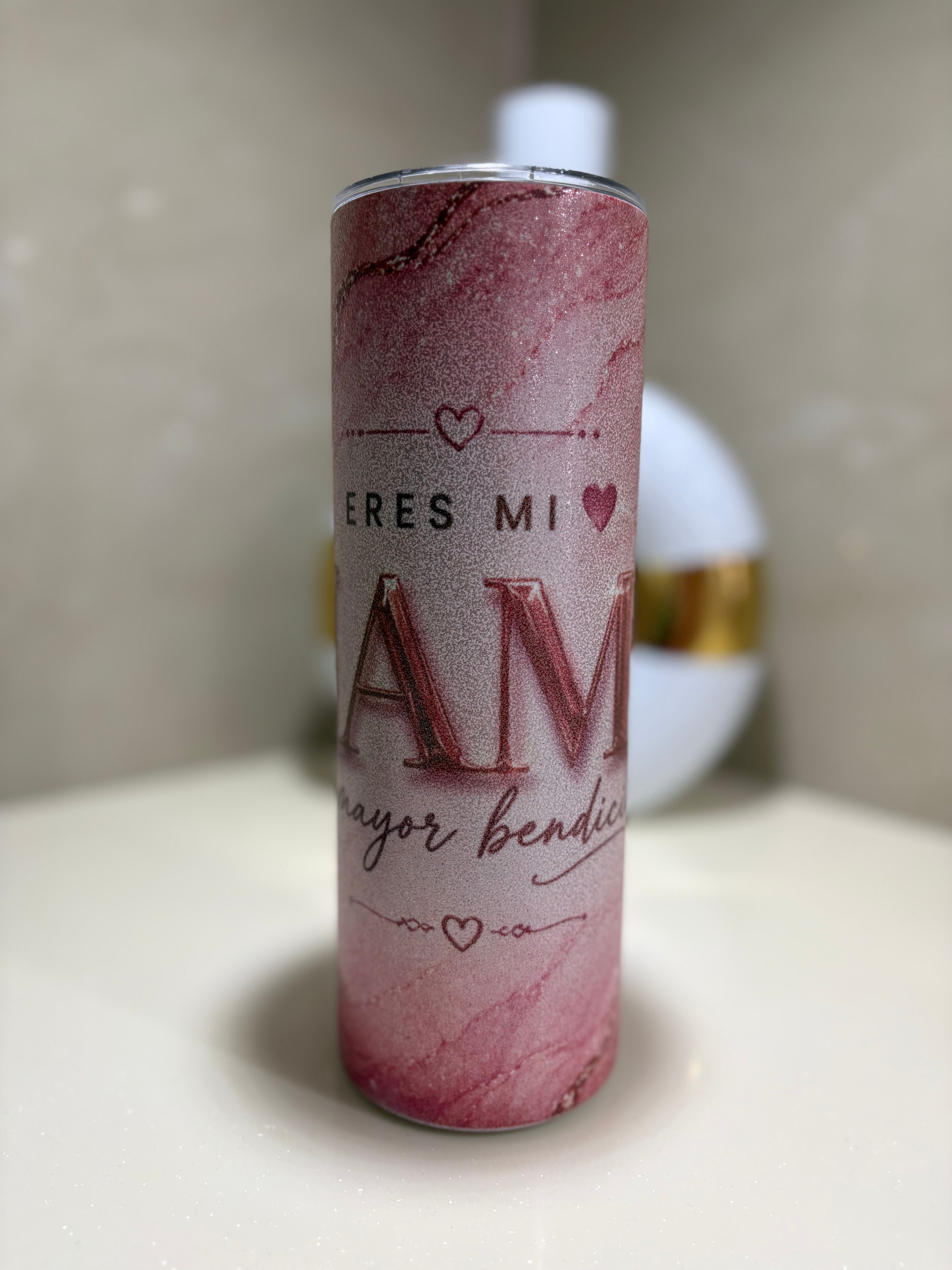 Vaso Skinny 20 oz “Eres mi Mayor Bendición” para Mamá