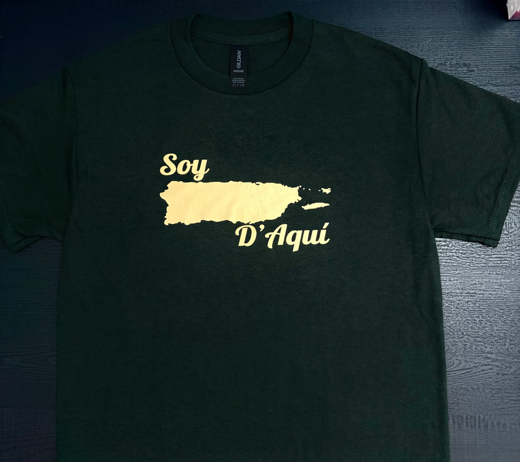 👉 Soy de Aquí – Camisa Boricua Original