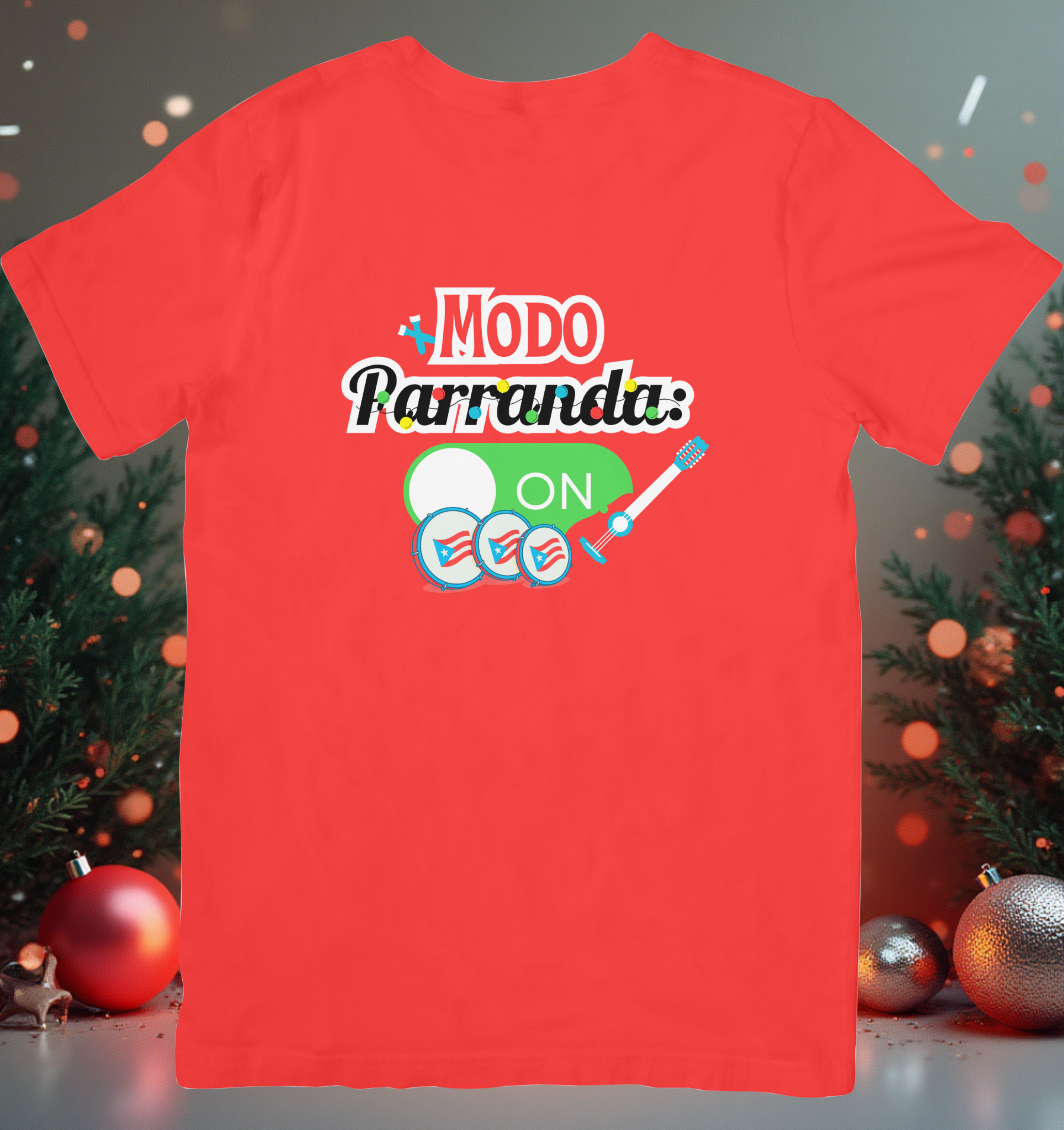 Camisa Modo Parranda ON – Edición Boricua Navideña
