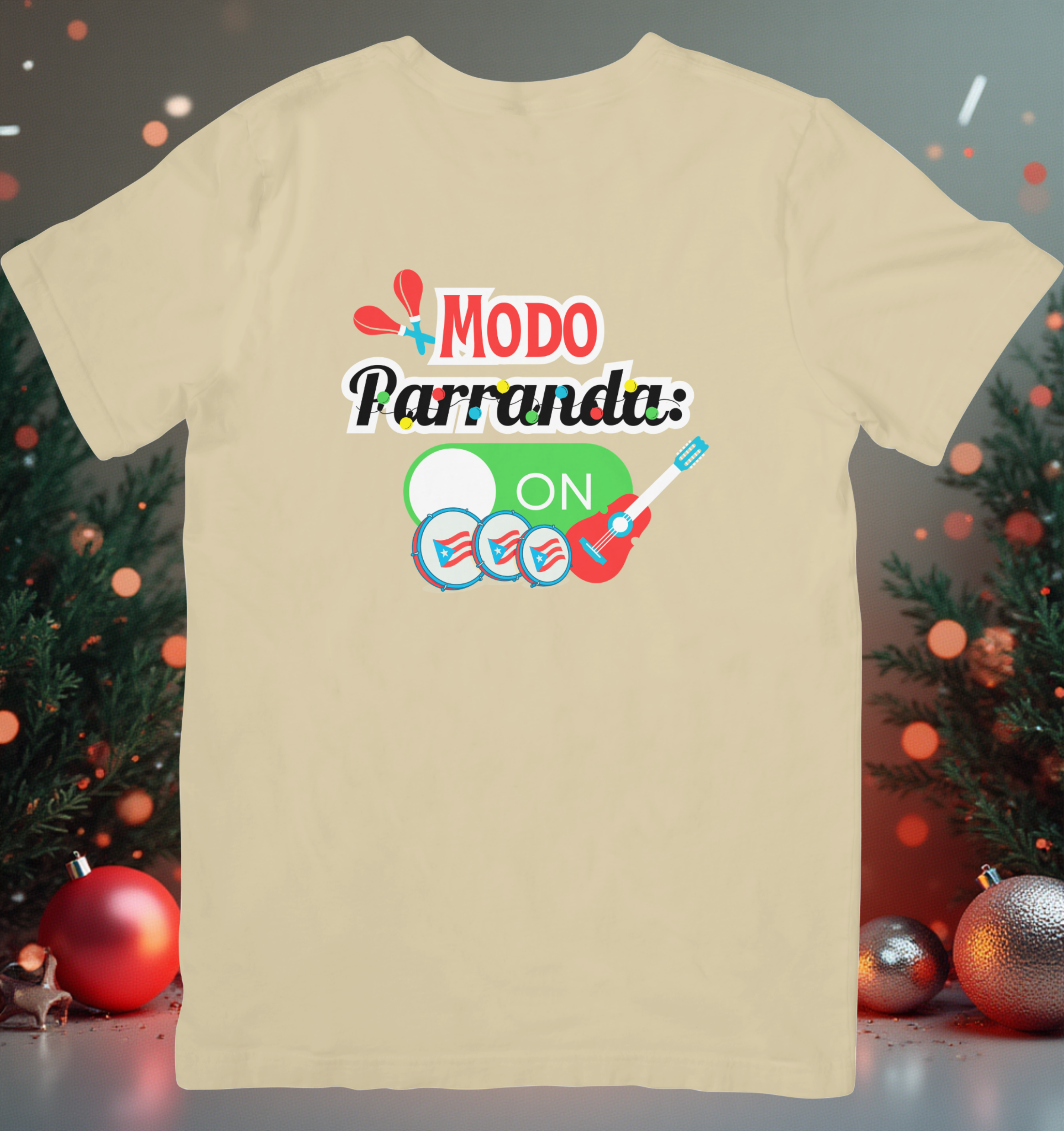 Camisa Modo Parranda ON – Edición Boricua Navideña