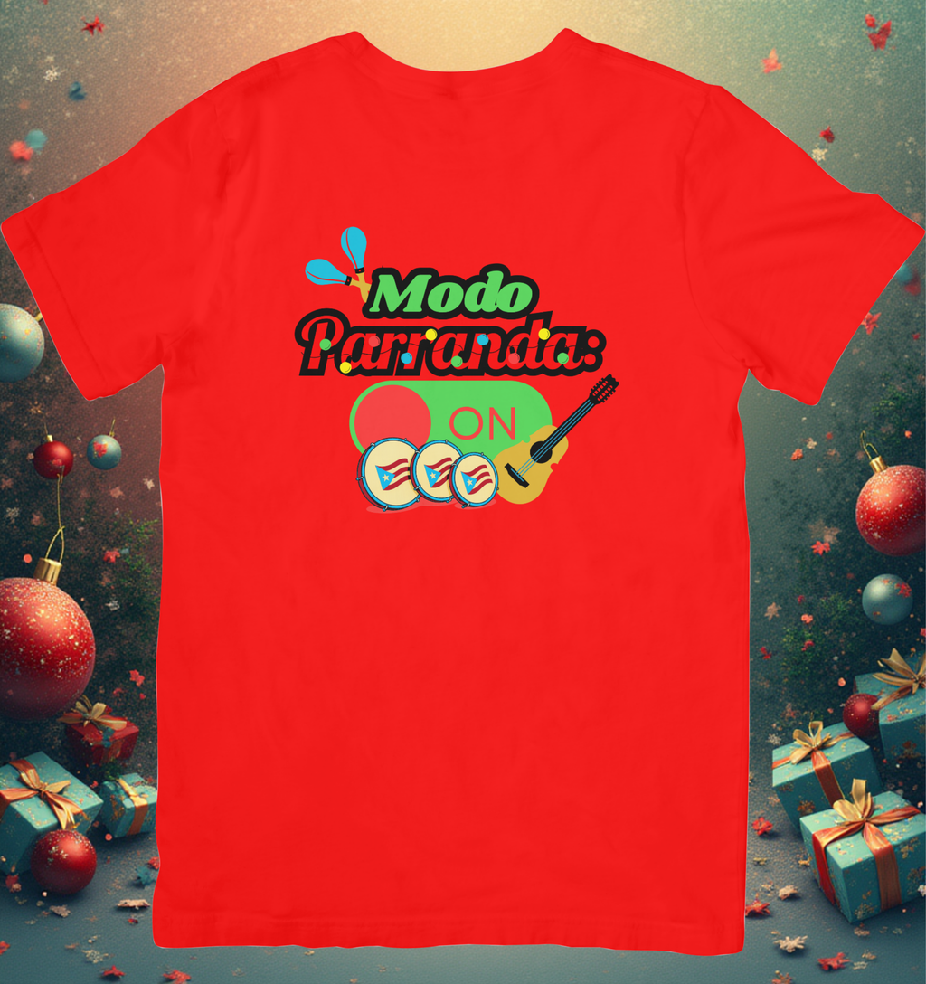 Camisa Modo Parranda ON – Edición Boricua Navideña