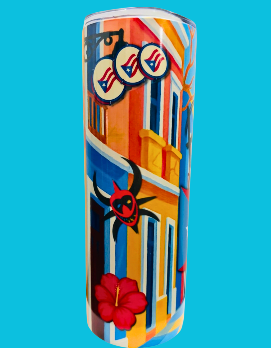 🇵🇷 Tumbler Puerto Rico – Edición Arte Boricua